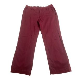 Red Straight Leg Pants